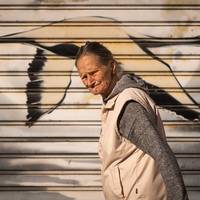 Inner walking, the city outside