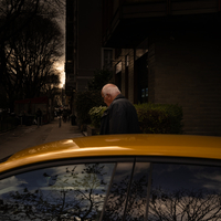 Inner walking, the city outside