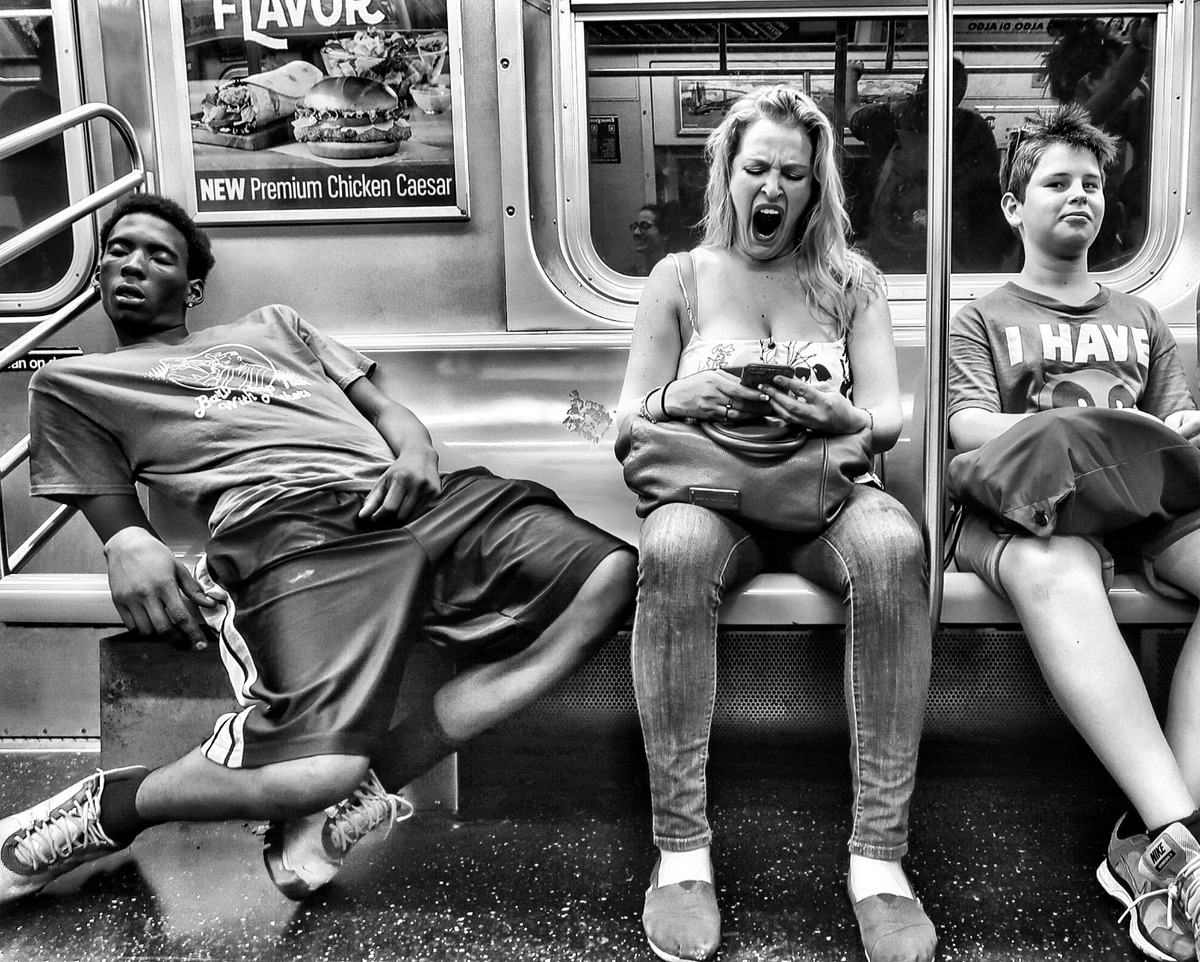 Resting at NY metro 