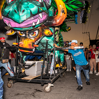 Burning of pyrotechnic bulls in Tultepec, State of Mexico