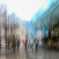 Street Abstract in Autumn evening