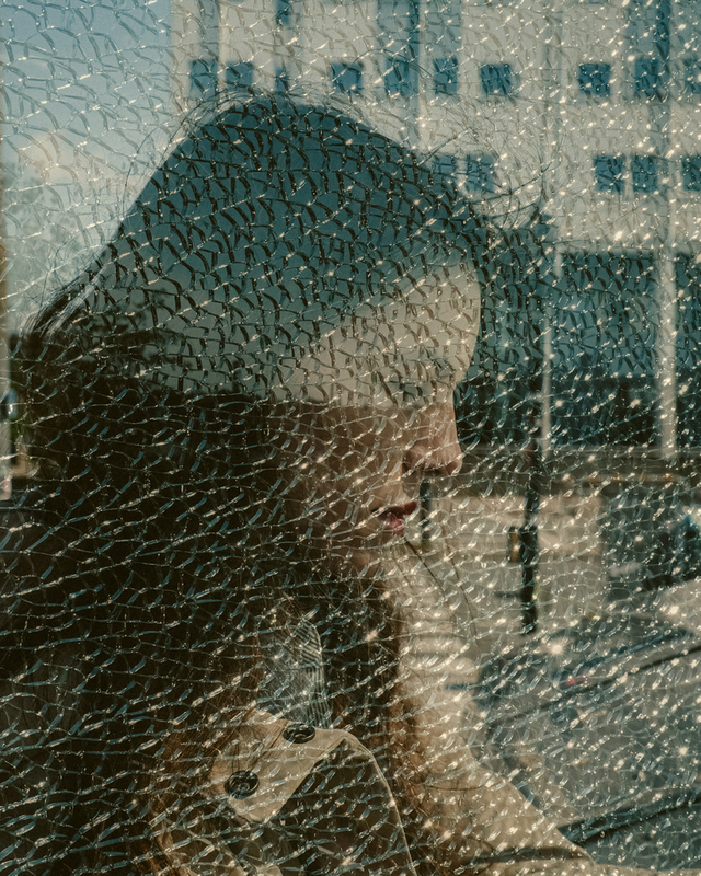 Street portrait in Double Exposure.